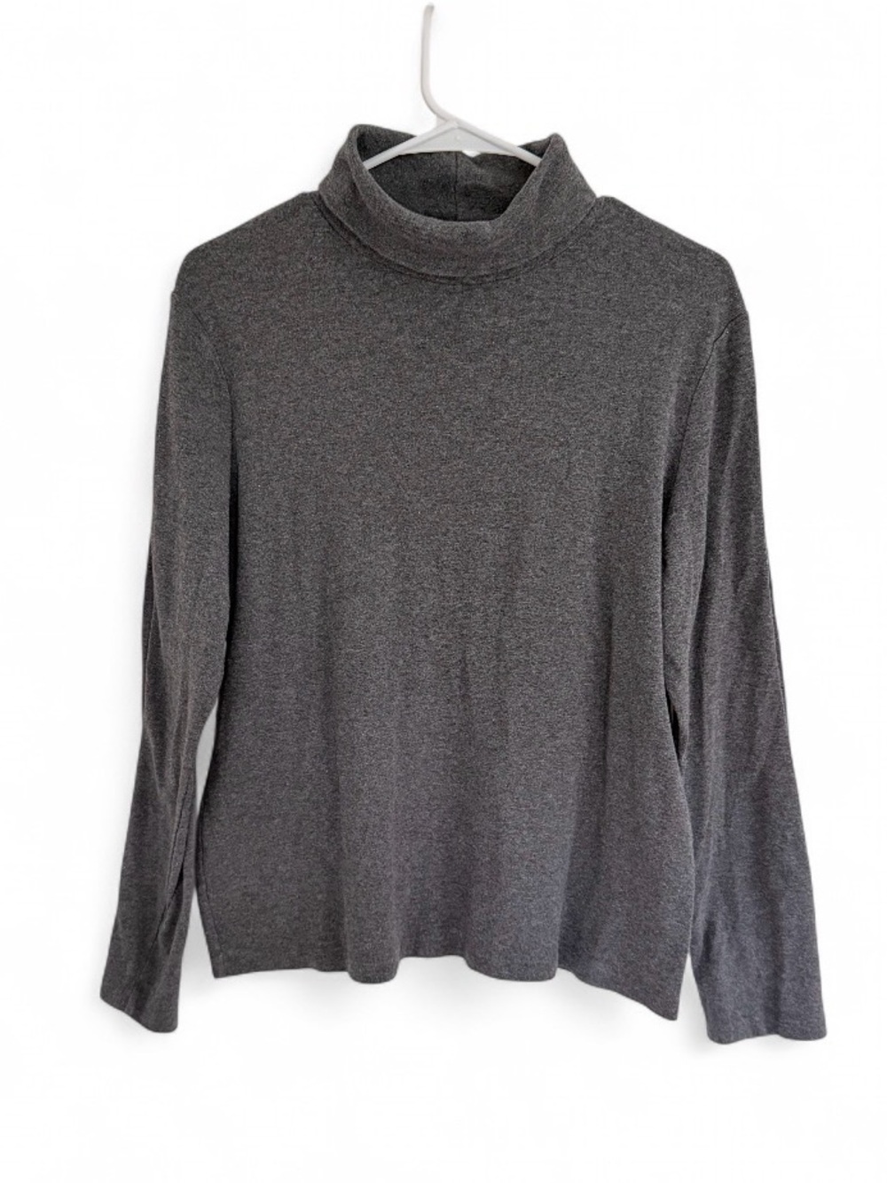 Talbots Turtleneck Sweater XL 100% Cotton Gray Long Sleeve Pullover Preppy